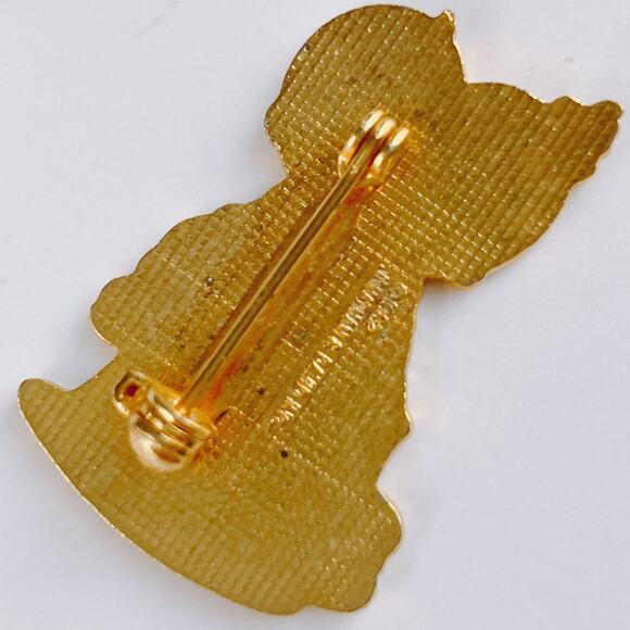 VTG Precious Moments Signed Enamel Lapel Pin 80s Storybook Girl Boy Picnic - Picture 7 of 9